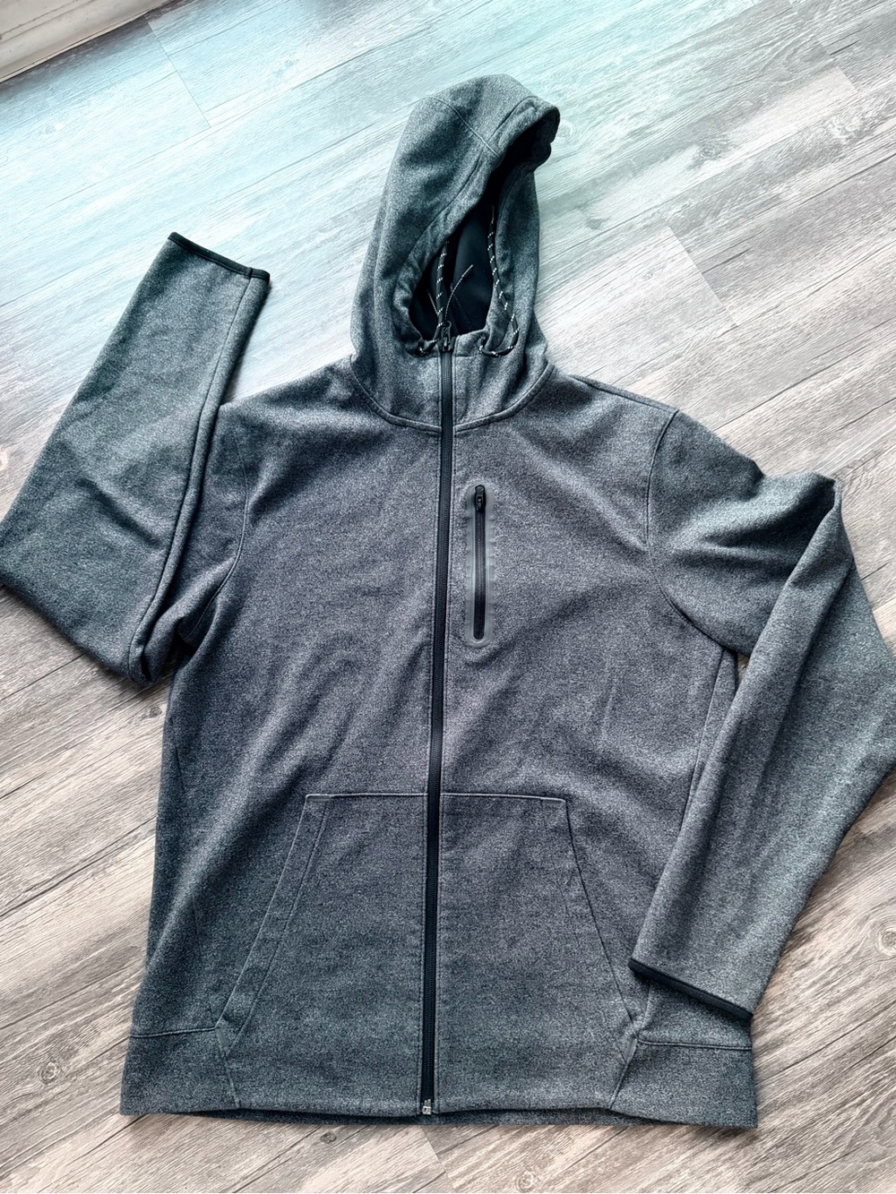 Old Navy Black Full-Zip Fleece Hoodie Medium